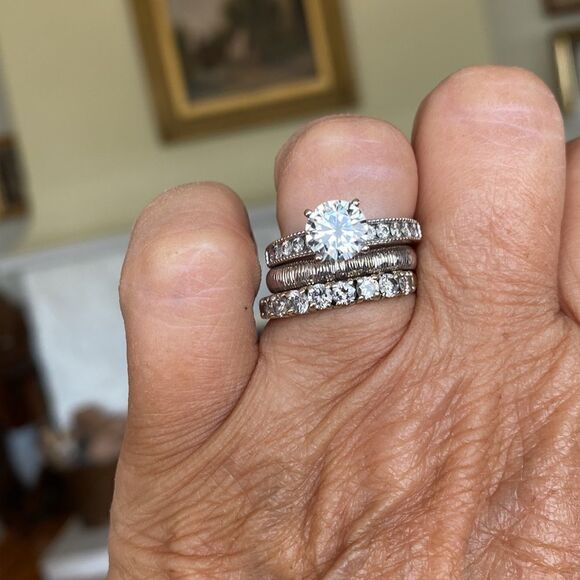 1.82 TCW 14K Charles & Colvard Forever One Moissanite Solitaire Engagement Ring - Picture 3 of 13